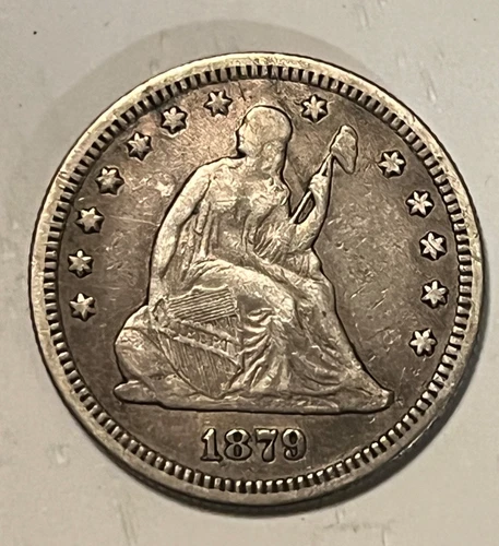 1879 Seated Liberty  Quarter , VF   better date & grade
