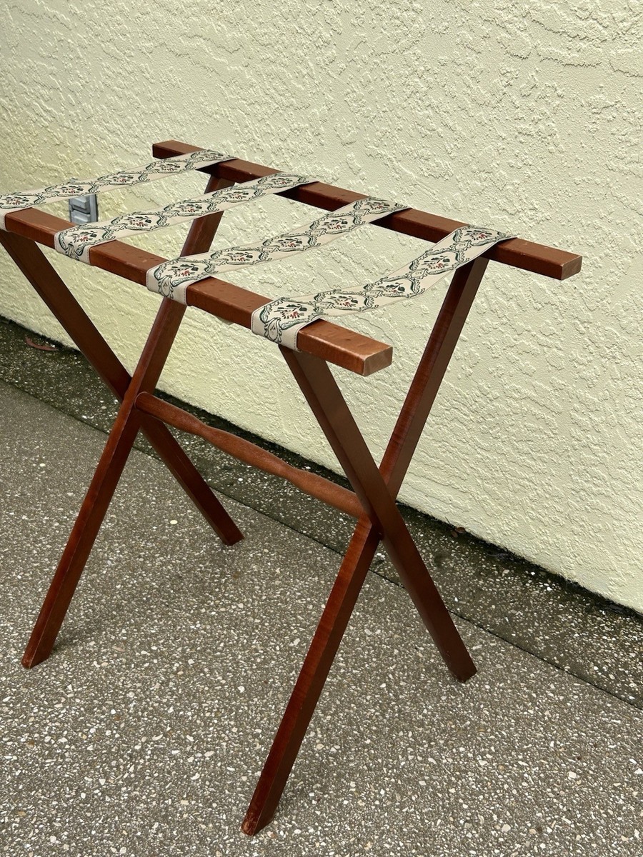 Vintage SCHEIBE Wooden Folding Luggage Suitcase Rack Stand