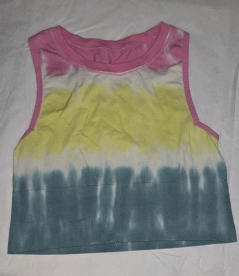 Jrs Cute Tie Dye Colsie Size L Crop  Tank Top