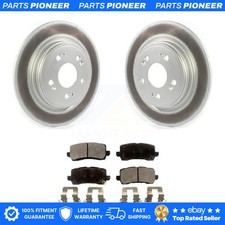 Rear Coated Disc Brake Rotors And Semi-Metallic Pads Kit For 2014-2020 Acura RLX