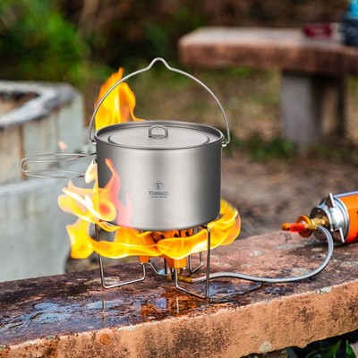 TOMSHOO Titanium Pot 750ml/900ml/1100ml/1600ml/2000ml/2800ml Han TWFF
