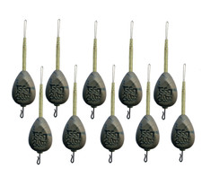 10 x Carp Quick Change Bag Stem Fishing Leads Weights 2oz Inline Lead Weight