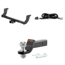 CURT Trailer Tow Hitch Package With 2in Receiver, Wiring, 45036 Ball Mount 13579