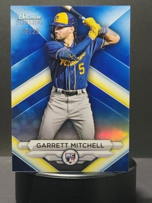2023 Bowman Sterling Rookies Blue Refractors Garrett Mitchell 13/25 Brewers