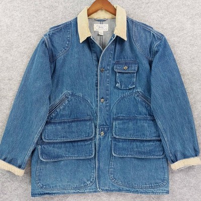 VTG Polo Ralph Lauren Jacket Mens Sz M Denim Chore Dungarees