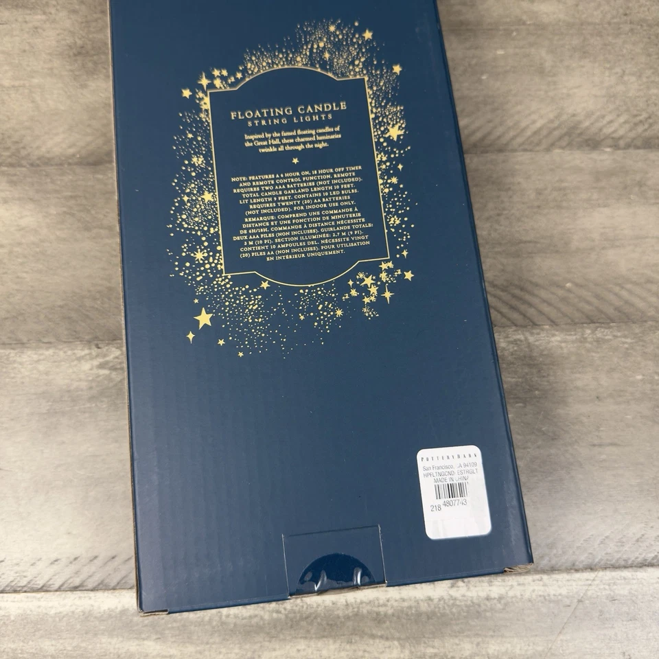 Vela flutuante Potter Potter Potter Potter Potter luzes de corda feriados marfim novo na caixa OB - Imagem 3 de 4