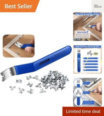 Glazier Point Driver, Glazier Setting Tool with 100 Push Points, Glazing Push...