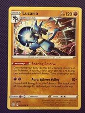 Carta Pokemon rara Lucario 079/172 stelle brillanti quasi nuova