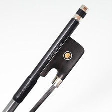 Black Hair Carbon Fiber Cello Bow Pernambuco Performance Wild  Loud Tone 1/2