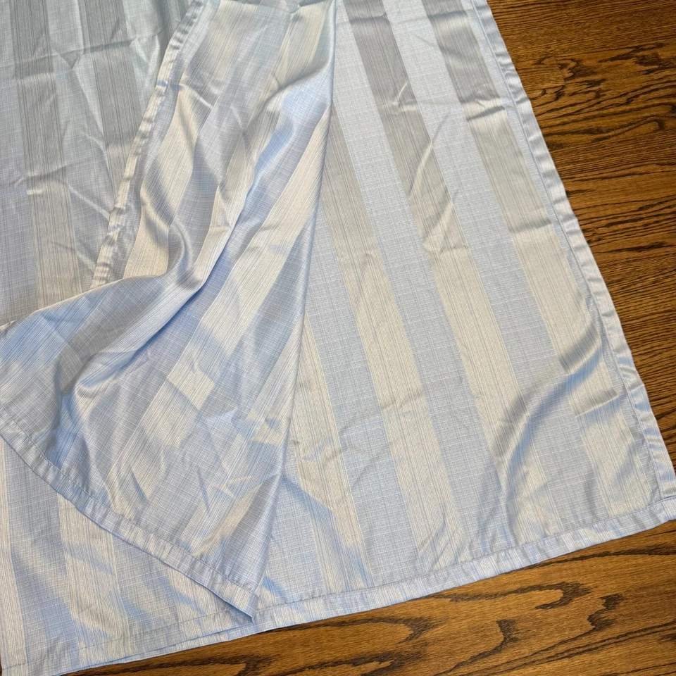 Shower Curtain Fabric Light Blue Stripe Monochromatic JC Penney Home 72" x 70" - Image 3 of 4