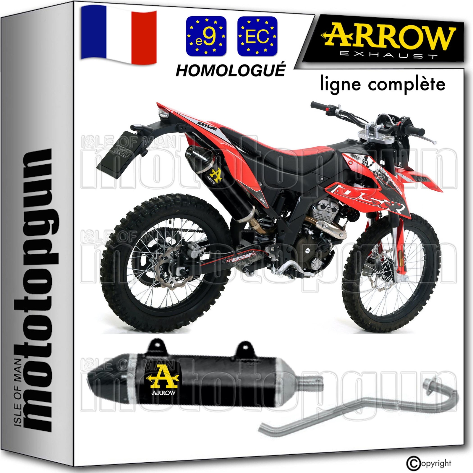 Echappement complet homologue pour UM DSR EX 125 augmentant le couple moteur