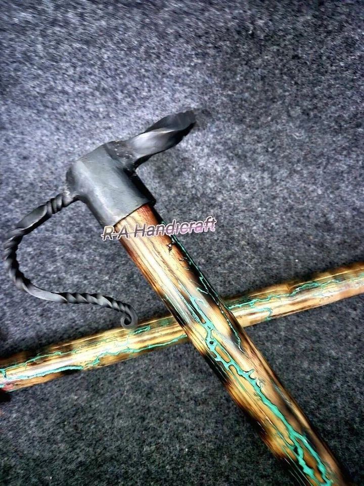 Bastón de madera hecho a mano de aluminio de diseño de aspecto único para hombres y mujeres Foto 3 de 4