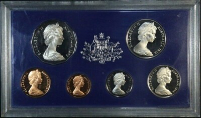 1975 AUSTRALIA - OFFICIAL PROOF SET (6) - ORIG. RAM CASE
