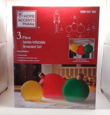 3-Piece Airblown 18" 24" 30" Ornaments Inflatables Christmas Xmas Gift Holiday