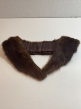 Vintage Brown Fur Collar Shawl 28  