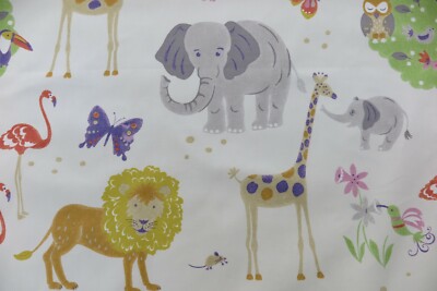 JANE CHURCHILL VORHANGSTOFF DESIGN ''Wild Things'' 3,15 METER ROT/GRÜN BAUMWOLLE