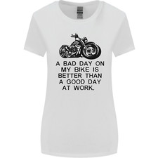 T-shirt donna A Bad Day on My Bike motociclista taglio più largo