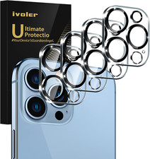 4 x Protector Pantalla Vidrio Templado para Lente de Camara iPhone 13 Pro / Max