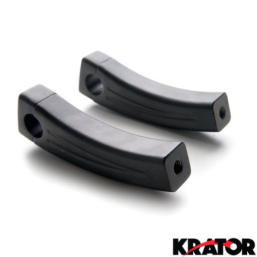 Pair 5.5 " MOTORCYCLE BLACK HANDLEBAR PULL BACK RISERS For HONDA YAMAHA SUZUKI - Picture 3 of 4