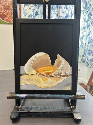 Egg Painting  I ve Really Cracked  8 X 10   Framed NOT A PRINT