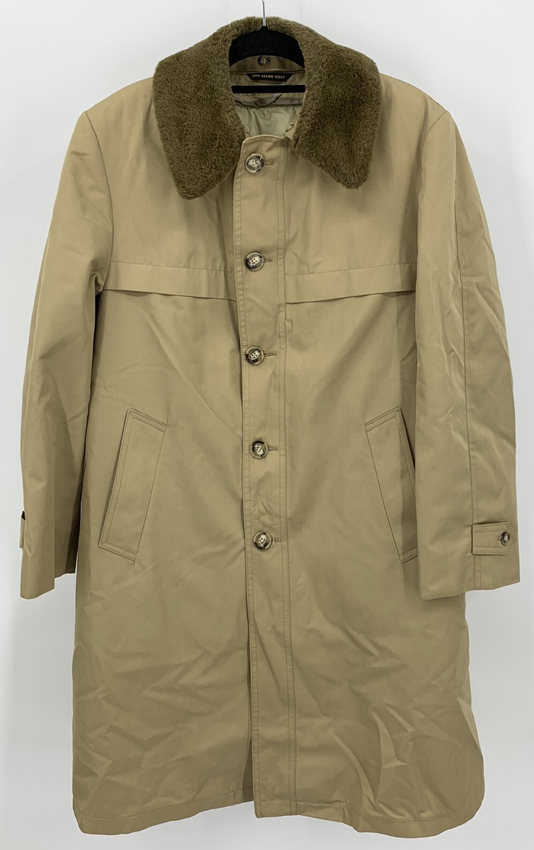 Vintage Northern Aire Zip Out Goose Down Liner Overcoat Coat Faux