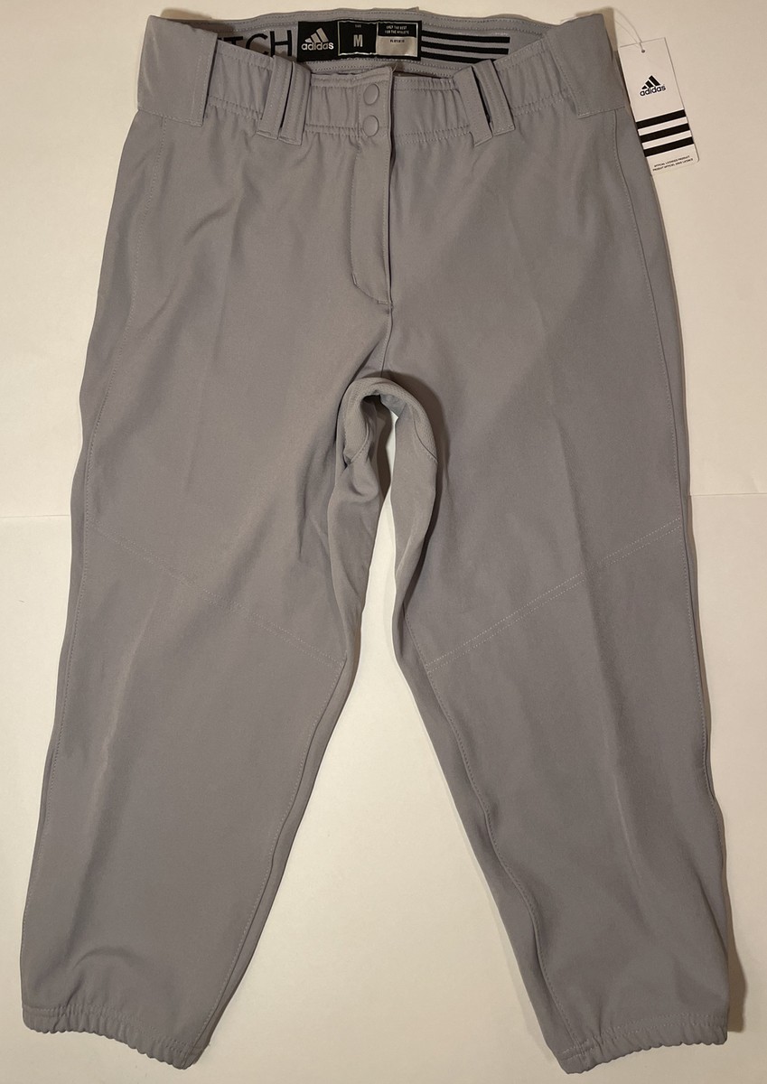 NWT Adidas Women's Knicker Light Gray Softball Pants CY2139 Sz M