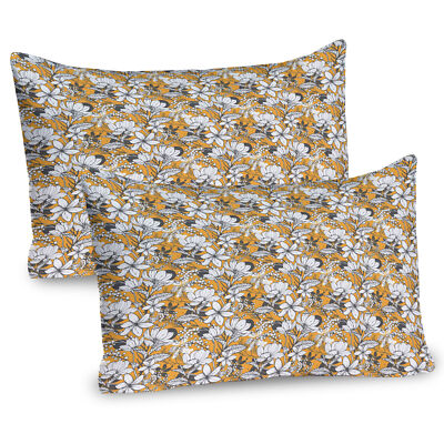 Frangipani Mimosa Lotus 2 Teiliges Kissenbezugs Set 40x80cm