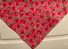 Medium Dog/Cat Scarf/ Bandana/Cherries on Pink   