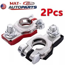 2pcs Car Battery Terminal Clamp Connectors Positive Negative Release Disconnect