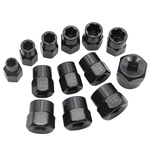 Impact Bolt Extractor Set Nut Remover Set Stripped Extraction Socket Tool J2I9 - Picture 12 of 12