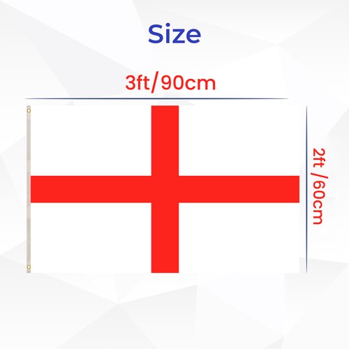 ENGLAND FLAG ST GEORGE CROSS 3x2 5x3 8x5 ft FOOTBALL RUGBY SPORT UK FLAG SELLER - Picture 11 of 22