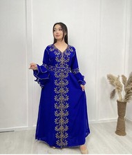 Sale New Moroccan Dubai Kaftans Farasha Abaya Dress wedding Fancy Long Gown 603