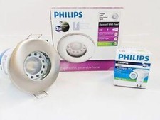 PHILIPS DOWNLIGHT FIXED GU10 SATIN NICKEL INCLUDES 5W LED LAMP
