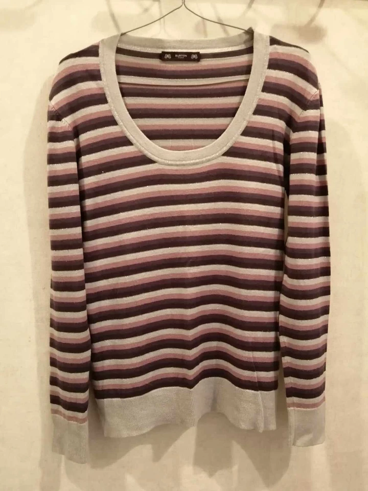 Pull gris et violet viscose élasthanne T40 Burton of London (2311037) - Photo 1/4