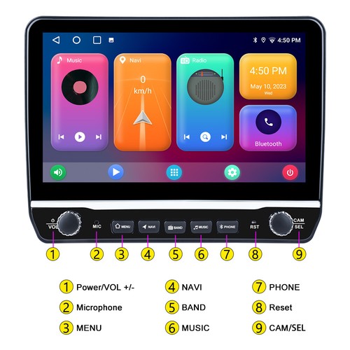 2G+64G Android 13 Double 2Din Car Carplay Navi FM Radio Stereo Touchscreen Radio - Picture 12 of 13