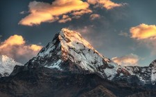 Landscape mountains nature annapurna Custom Gaming Mat Desk