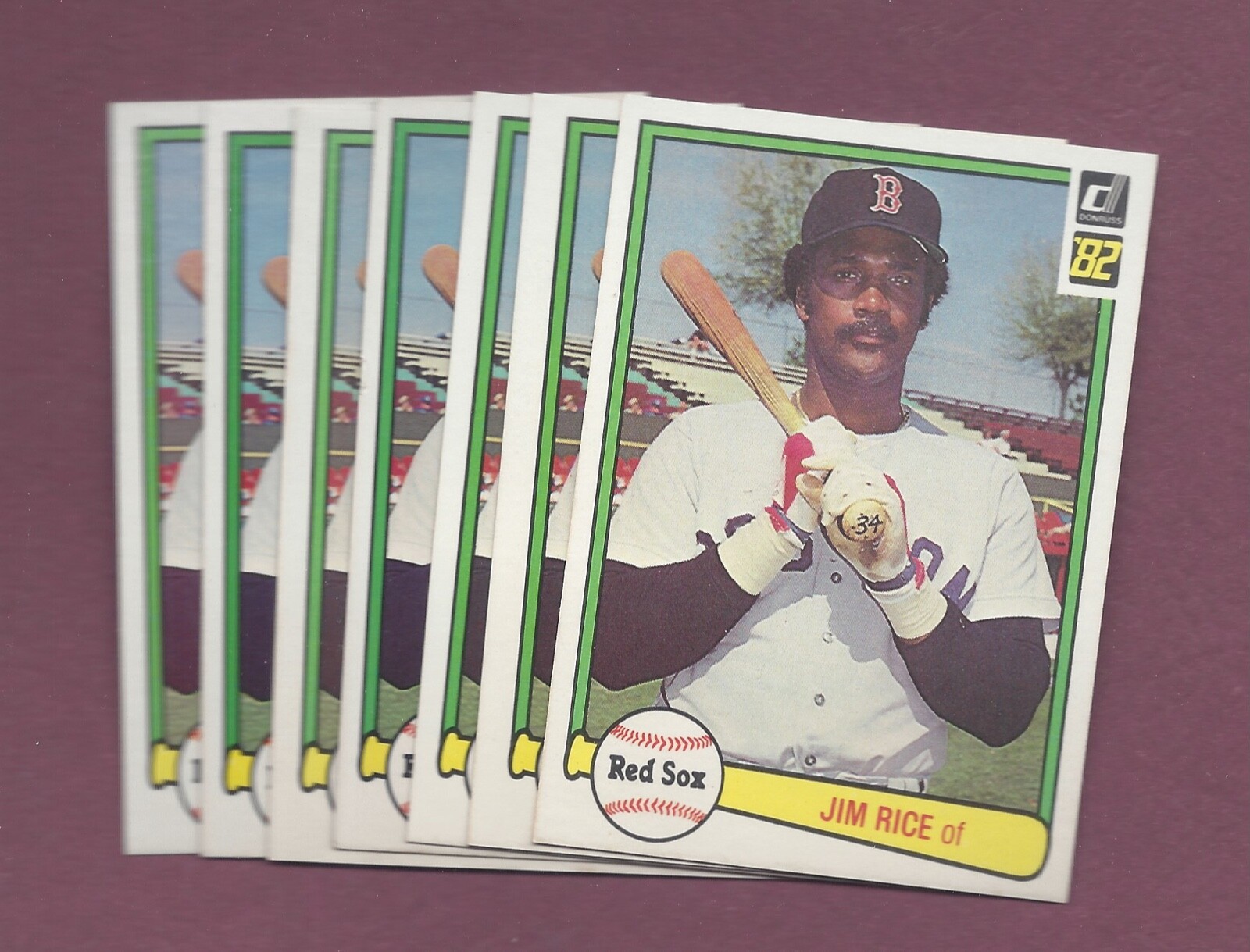 Sharp Lot Of Seven 1982 Donruss #200 Jim Rice Hof Pack Fresh  .99 Shipping