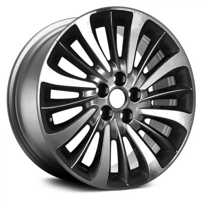 Wheel For 2019 Lincoln Nautilus 18x8 Alloy 16 Spoke Machined Black Hypersilver