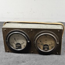 Vintage Dual Analog Meter Box - Untested, Signs of Use