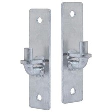 2PCS Heavy Duty Wall Mount Gate Hinges 5/8" Pin Flat Back for Farm Gates