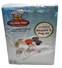 Curious Chef Kids Baking Set 17 Piece Measure  Prep Kit