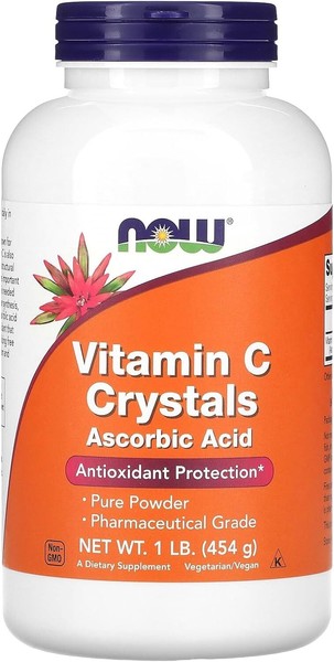 Now Foods, Vitamin C Crystals Vitamin C-Kristalle Immunsystems 454G Super Preis-image