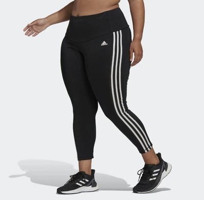4X Adidas Black Leggings Women's Plus 4X Strech Logo Striped  Lot Of 2 NWT 