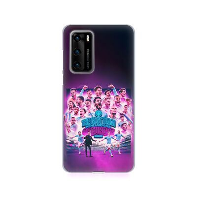 MAN CITY FC 2023 CHAMPIONS OF EUROPE SOFT GEL CASE FOR HUAWEI PHONES 4