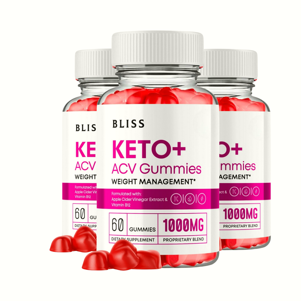 3-Pack Bliss Keto Gummies, Bliss Keto ACV Gummies Weight Loss (180 Gummies)