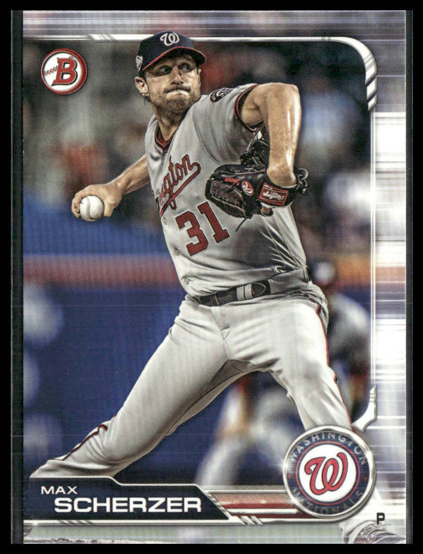 Max Scherzer #71 2019 Bowman Washington Nationals