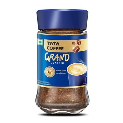 Tata Coffee Grand Classic Instant Coffee | Strong Taste & Rich Aroma 45g Jar