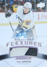 19-20 ud engrained signature flexure jake guentzel penguins stick autograph auto