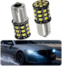 2 Pack BA15S P21W 1156 White LED Bulbs Brake Lights, Extremely Bright 12V-24V 38