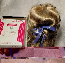 Vintage Dollspart Dynel Doll Wig Size 13 Style LC Honey Blonde New in Box
